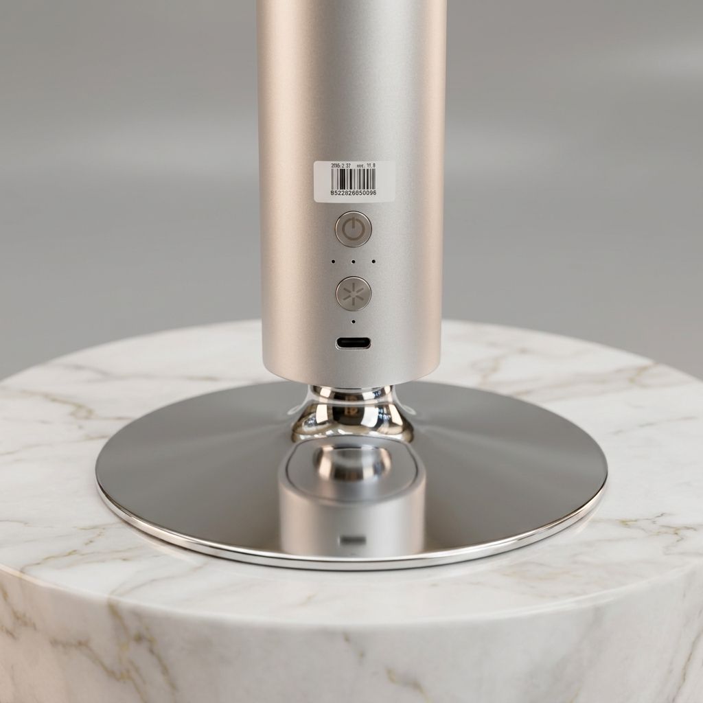 NASS Axis Tower scent diffuser - controls and USB-C port detail