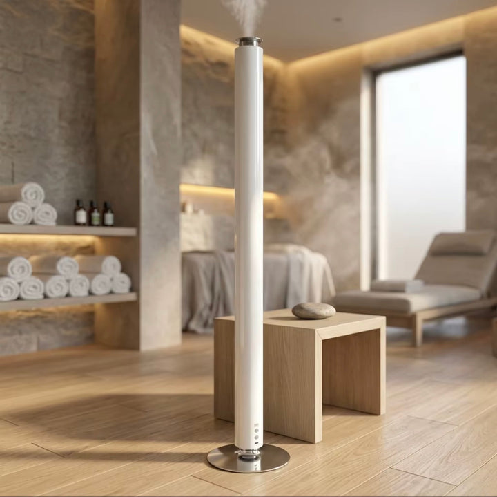 NASS Axis Tower scent diffuser - white in a spa