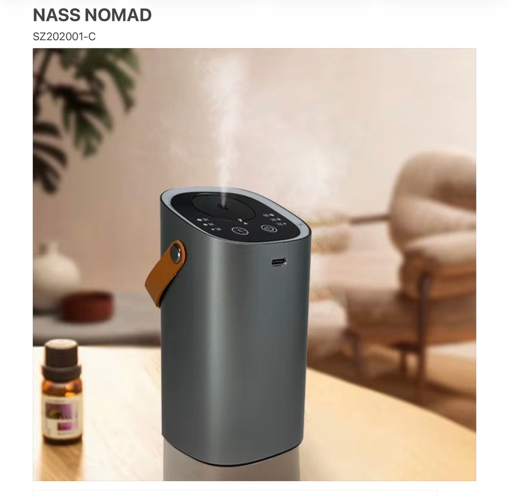 NASS Nomad scent diffuser in grey on a table