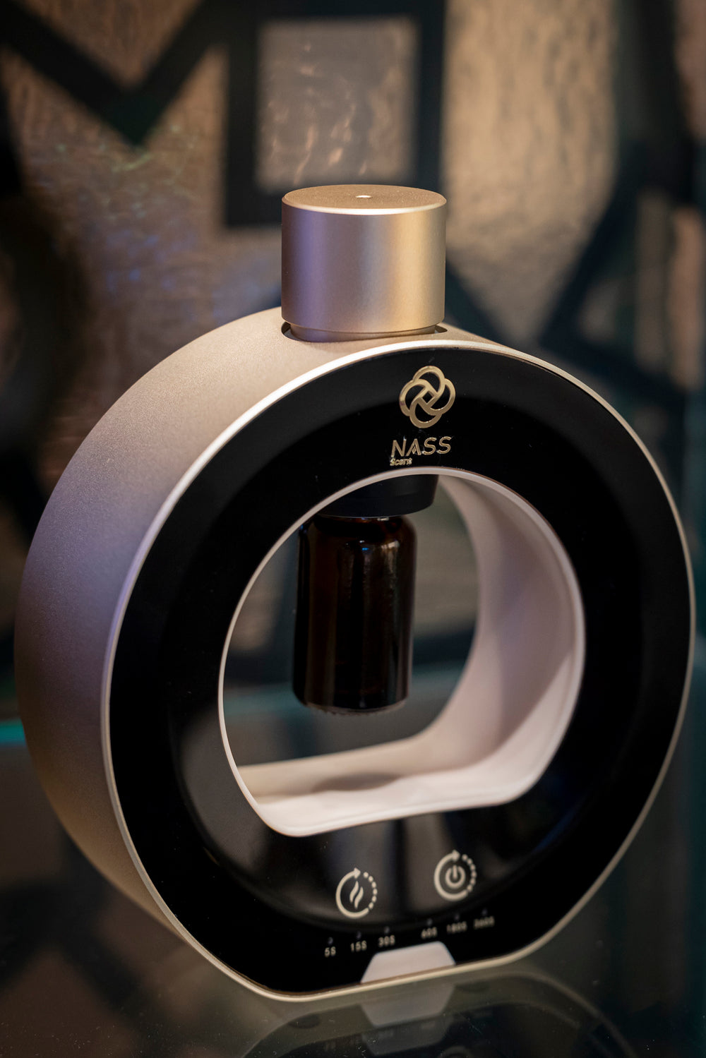 NASS Origin scent diffuser in black - angled view