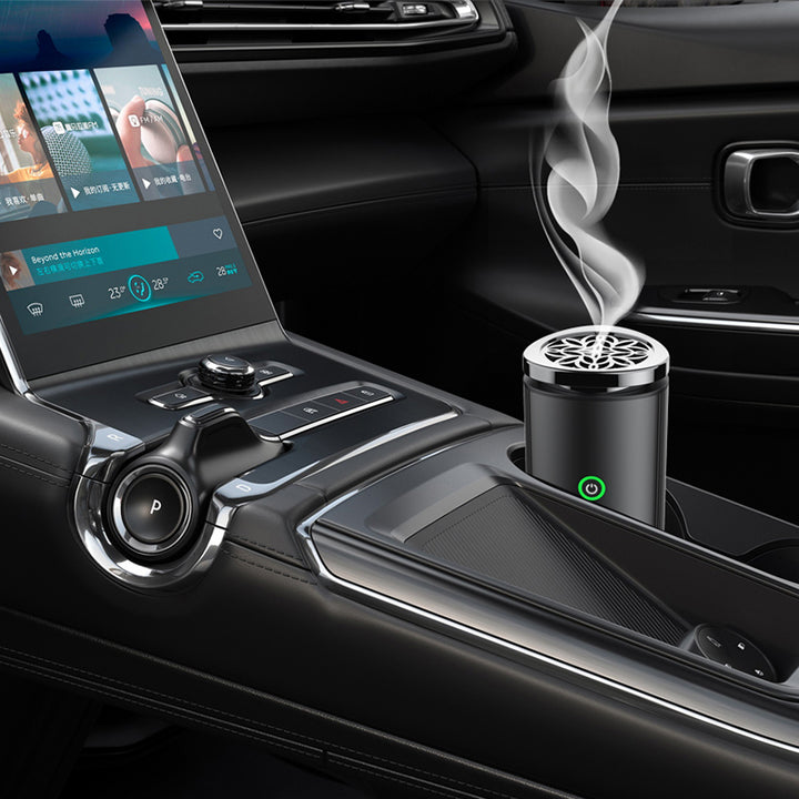 NASS Oud incense burner in a car cup holder