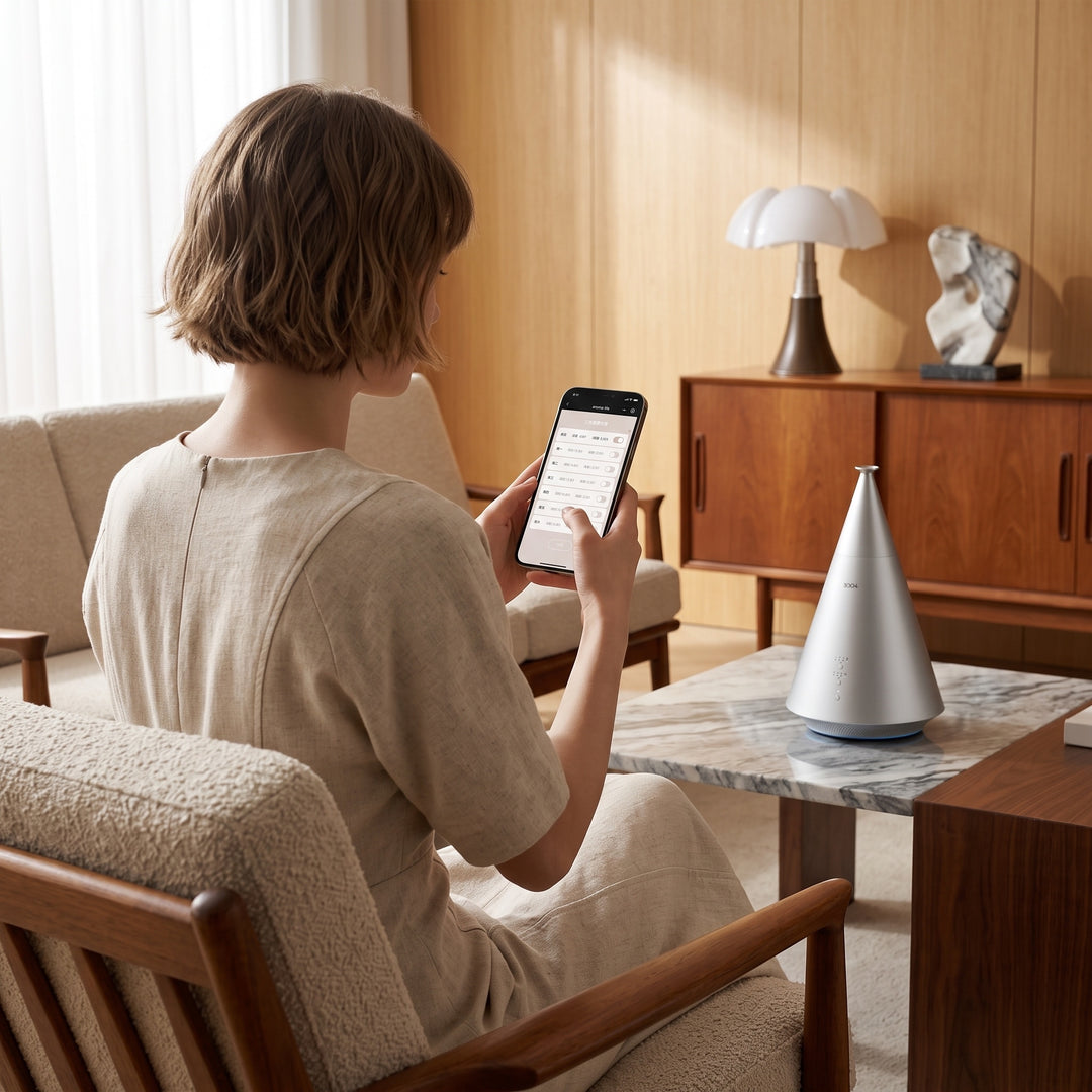 NASS Regent scent diffuser controlled from the app