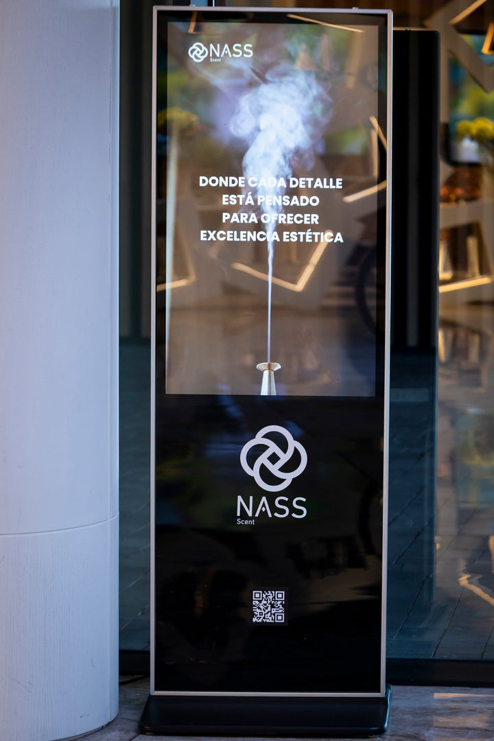 NASS Screen digital scent display in a showroom
