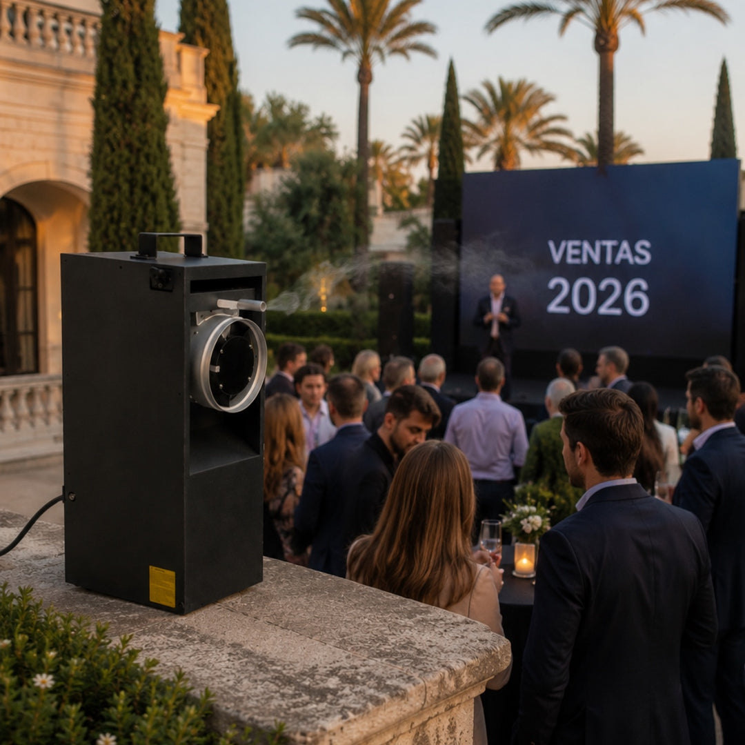NASS Titan outdoor scent diffuser at a terrace event