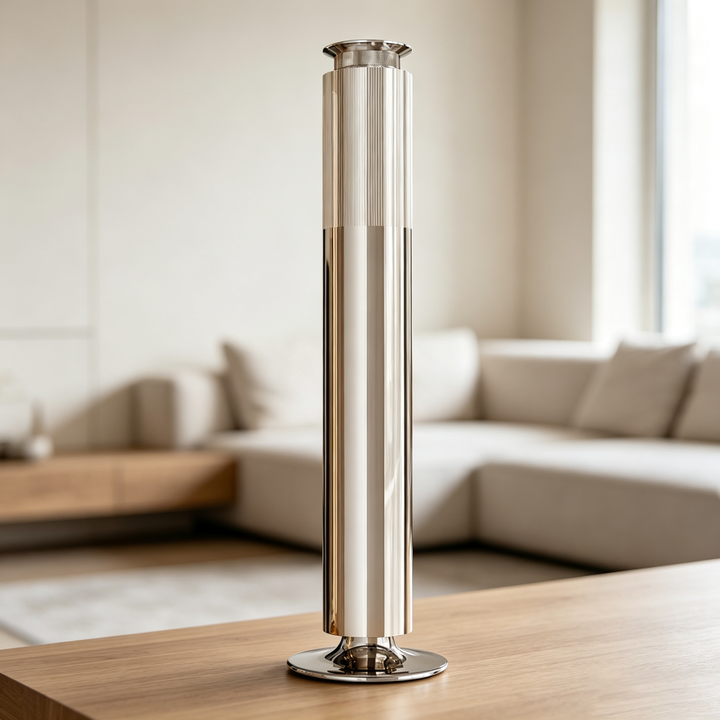 NASS Vertex scent diffuser in silver - lifestyle view