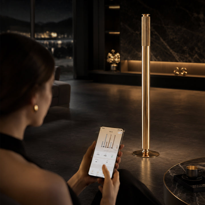 NASS Vertex Tower scent diffuser controlled from the app